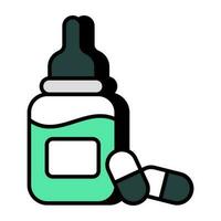 A unique design icon of drugs bottle vector