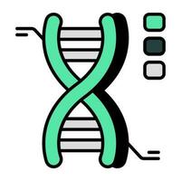DNa icon in flat design vector