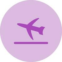 icono de vector de despegue de vuelo