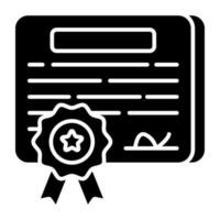 un icono de diseño único de certificado vector