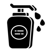 A solid design icon of hand sanitizer vector