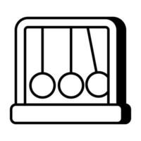 An editable design icon of newton's cradle vector