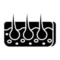 A unique design icon of follicle vector