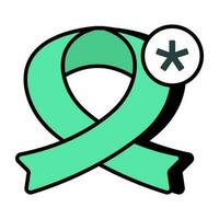 A beautiful design icon of awareness ribbon vector