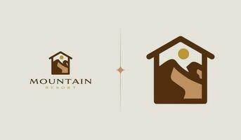 Mountain Peak Hill Top. Universal creative premium symbol. Vector sign icon logo template. Vector illustration