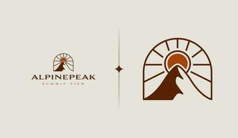 Mountain Peak Hill Top. Universal creative premium symbol. Vector sign icon logo template. Vector illustration