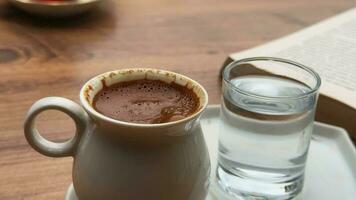 caliente tradicional bebida turco café video