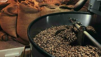 Aromatic Coffee Beans in Roasting Machine video