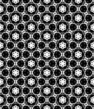 Black and white seamless abstract pattern. Background and backdrop. Grayscale ornamental design. vector