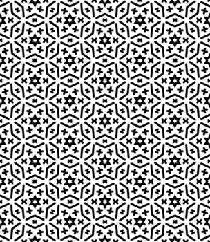 patrón abstracto sin costuras en blanco y negro. fondo y telón de fondo. diseño ornamental en escala de grises. vector