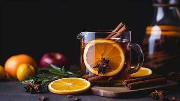 Hot tea background. Illustration photo