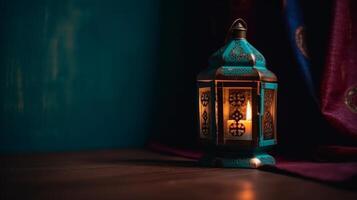 Ramadan Kareem Background with Lantern. Illustration photo