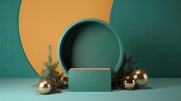 Merry Christmas Product Podium. Illustration photo