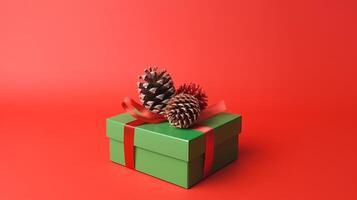 Red gift boxes. Illustration photo