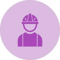 icono de vector de trabajador de construcción