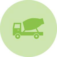 Cement Mixer Truck Vector Icon