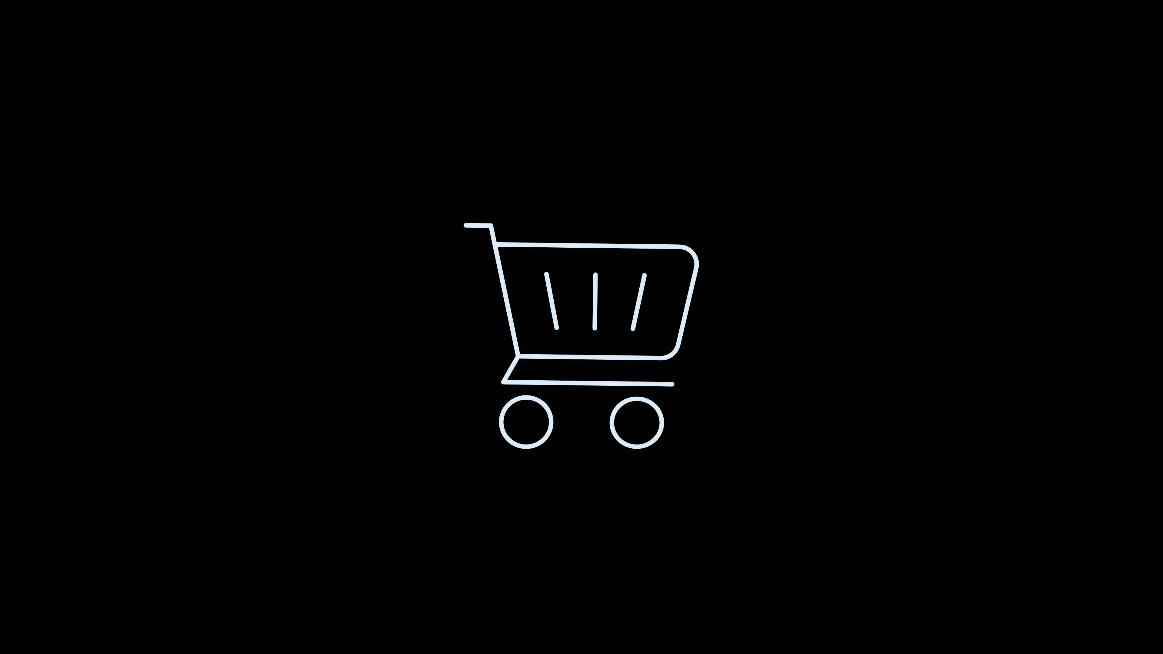 shopping cart icon Animation loop motion graphics video transparent