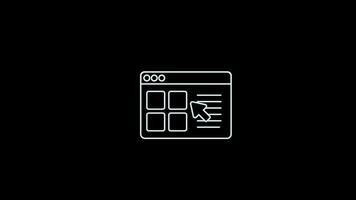 internet shopping website icon Animation loop motion graphics video transparent background with alpha channel