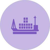 Cargo Ship Vector Icon