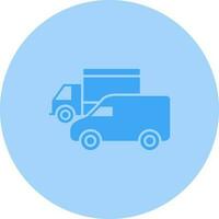 Parked Trucks Vector Icon