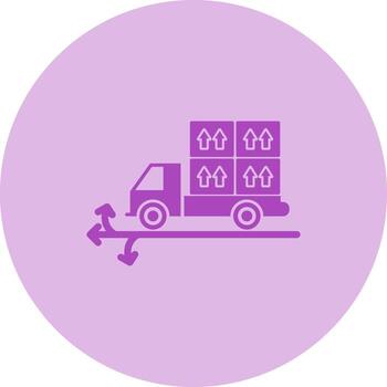 Multiple Delivery Points Vector Icon