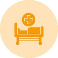 icono de vector de cama de hospital