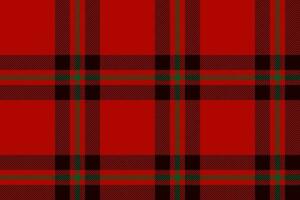 Plaid background, check seamless pattern in red. Vector fabric texture for textile print, wrapping paper, gift card or wallpaper.