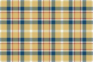 Plaid background, check seamless pattern in beige. Vector fabric texture for textile print, wrapping paper, gift card or wallpaper.