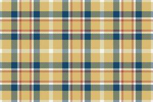 Plaid background, check seamless pattern in beige. Vector fabric texture for textile print, wrapping paper, gift card or wallpaper.