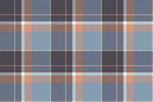 Plaid background, check seamless pattern in blue. Vector fabric texture for textile print, wrapping paper, gift card or wallpaper.