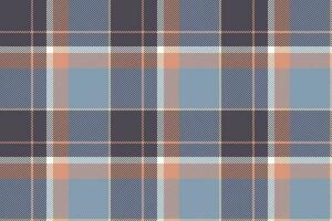 Plaid background, check seamless pattern in blue. Vector fabric texture for textile print, wrapping paper, gift card or wallpaper.