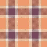 Plaid seamless pattern. Check fabric texture. Vector textile print.