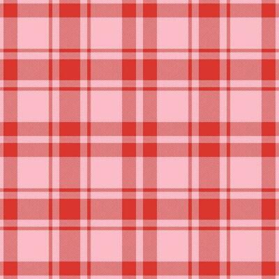 Plaid seamless pattern in red. Check fabric texture. Vector textile print.