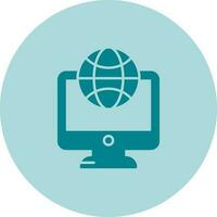 Lcd Globe Vector Icon