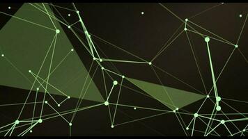 Technology organic plexus web with green color, illustration. Abstract background, video