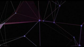 Abstract background of the particle. purple particles move slowly on a black background video