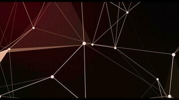 futuristisch Plexus Animation mit glühend Dreiecke im schleppend Bewegung, Schleife 4k. video