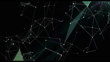Technologie organisch Plexus Netz mit Grün Farbe, Illustration. abstrakt Hintergrund, gesättigt Farbe. video