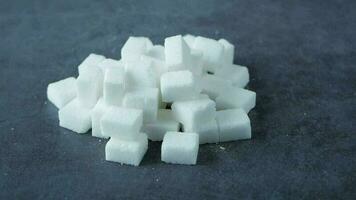 close up of brown sugar cube on table video