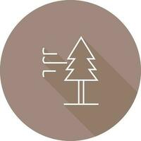 Tree with Wind Vector Icon