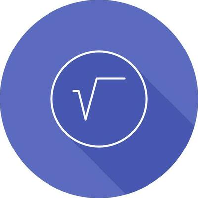 Square Root Symbol Vector Icon