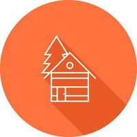 Wood Cabin Vector Icon