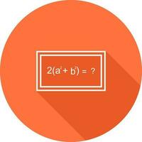icono de vector de fórmula de solución