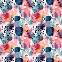 watercolor abstract seamless pattern of spots, dots and splashes. photo