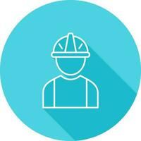 icono de vector de trabajador de construcción