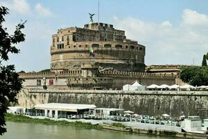 A panoramic view of Rome in Italy photo