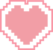 cute little 8bit pixel heart decoration png