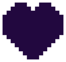 linda pequeño 8 bits píxel corazón decoración png