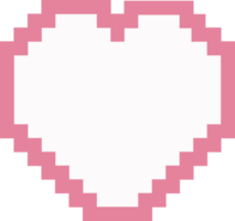 linda pequeño 8 bits píxel corazón decoración png