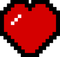 carino poco 8 bit pixel cuore decorazione png